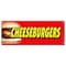 Signmission CHEESEBURGERS BANNER SIGN cheese burger sign french fries char broiled grill B-Cheeseburgers - alternate 1